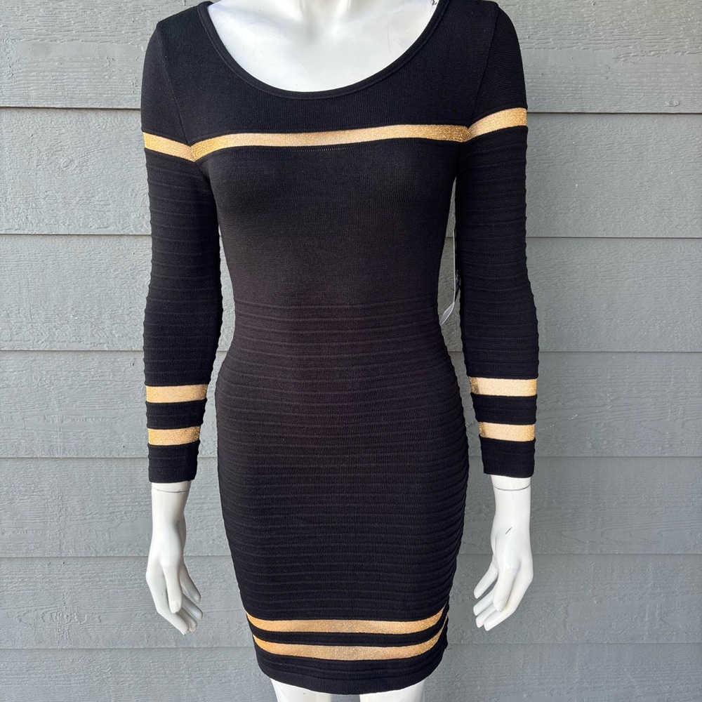 Hera Collection Black Dress with Gold Accents